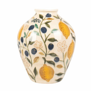 FLORERO CERAMICA LIMONES 18x18x22 CM