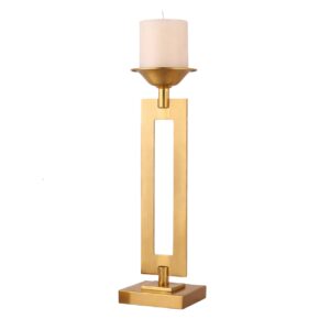 CANDELABRO METAL DORADO 10x10x39 CM
