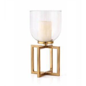 CANDELABRO METAL DORADO 12x12x26 CM