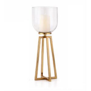 CANDELABRO METAL DORADO 12x12x36 CM