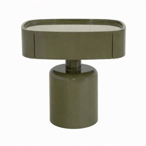 MESITA LACADA VERDE SUTURA 50x40x51 CM