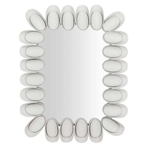 ESPEJO METAL OVALADO BLANCO 63x6x82 CM