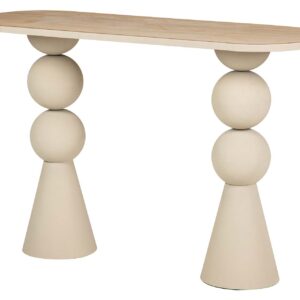 CONSOLA METAL MDF BEIGE 120x40x75 CM