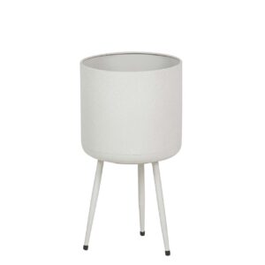 PLANTERO METAL BLANCO 25x25x47 CM