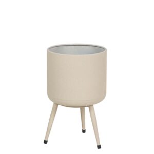 PLANTERO METAL BEIGE 20x20x32 CM