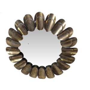 ESPEJO METAL REDONDO DORADO 85x6x85 CM