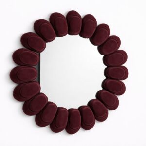 ESPEJO METAL REDONDO BURGUNDY 85x6x85 CM