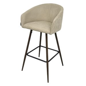 TABURETE BAR CHENILLA BEIGE 52x50x99 CM