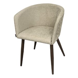 SILLA CHENILLA BEIGE MARRON 55x57x76 CM