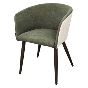 SILLA CHENILLA VERDE BEIGE 55x57x76 CM