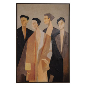 CUADRO PERSONAS 80% PINTADO A MANO 83x4x123 CM