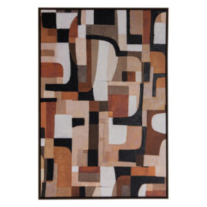 CUADRO ABSTRACTO 80% PINTADO A MANO 83x4x123 CM