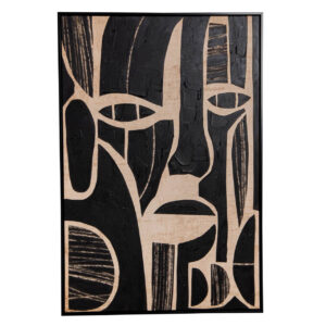 CUADRO CARA 80% PINTADO A MANO 83x4x123 CM