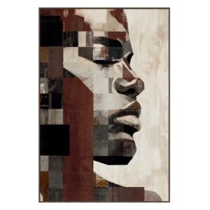 CUADRO CARA 80% PINTADO A MANO 83x4x123 CM