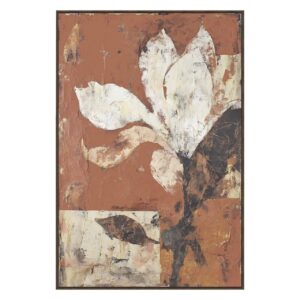 CUADRO FLOR 80% PINTADO A MANO 83x4x123 CM