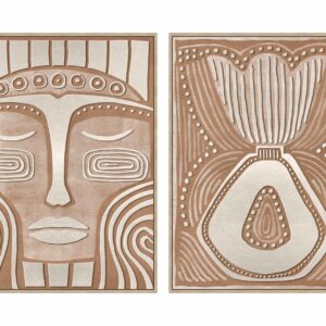 SET 2 CUADROS 80% PINTADO A MANO 63x4x83 CM