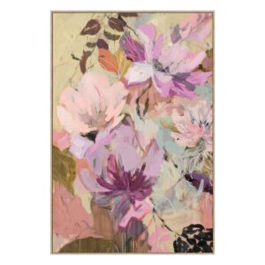 CUADRO FLOR 80% PINTADO A MANO 83x4x123 CM