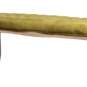PIE DE CAMA VELVET PATAS DE MADERA 110x36x47 CM