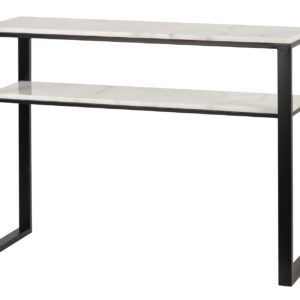CONSOLA MARMOL METAL BLANCO NEGRO 100x30x75 CM