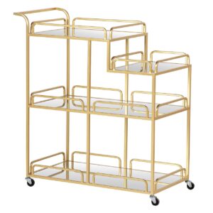 CAMARERA METAL DORADO CRISTAL 75x40x85 CM