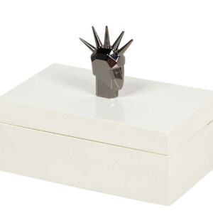 CAJA MDF ZINC LACADA BLANCA 20x12x16 CM