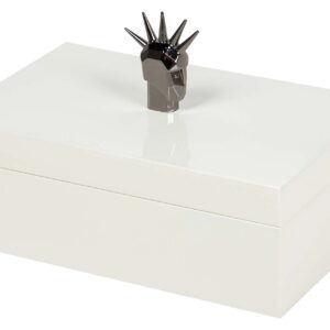 CAJA MDF ZINC LACADA BLANCO 28x18x18 CM