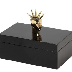 CAJA MDF ZINC LACADA NEGRA 20x12x16 CM