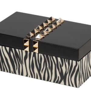 CAJA MDF ZINC NEGRO BLANCO 20x10x8 CM