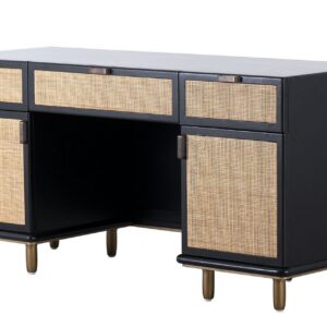 ESCRITORIO CAOBA / RATAN NARVIK 162x62x80 CM