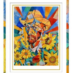 CUADRO EL SOL INTERIOR CON MARCO 60x4x80 CM