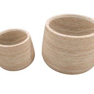 SET 2 MACETEROS MARRONES 40x40x34 33x33x29 CM