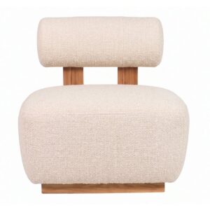 SILLON CHENILLA BEIGE MDF 68x78x67 CM