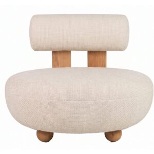 SILLON CHENILLA BEIGE MDF 69x77x69 CM