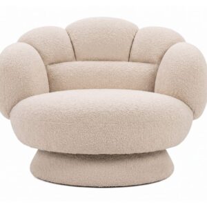 SILLON CHENILLA BEIGE 109x102x83 CM