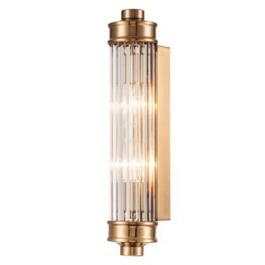 APLIQUE DE PARED CRISTAL METAL DORADO 9x11x43 CM