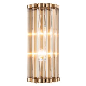 APLIQUE DE PARED CRISTAL METAL DORADO 17x11x39 CM