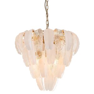 LAMPARA TECHO CRISTAL METAL DORADO 60x60x53 CM