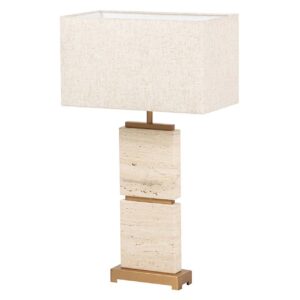 LAMPARA DE SOBREMESA MARMOL TRAVERTINO 40x20x71 CM