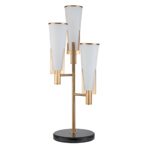 LAMPARA DE SOBREMESA METAL CRISTAL 35x35x108 CM