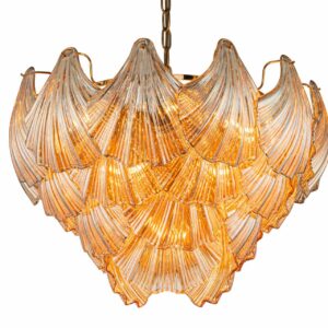LAMPARA TECHO CRISTAL METAL DORADO 59x59x43 CM
