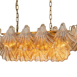 LAMPARA TECHO CRISTAL METAL DORADO 88x28x30 CM