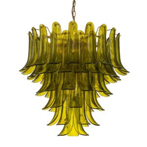 LAMPARA TECHO CRISTAL METAL VERDE 75x75x69 CM