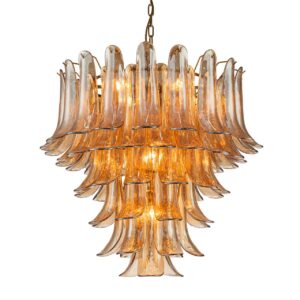 LAMPARA TECHO CRISTAL METAL DORADO 75x75x69 CM