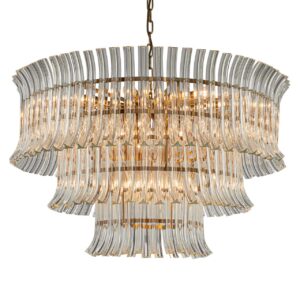 LAMPARA TECHO CRISTAL METAL 86x86x54 CM