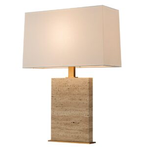 LAMPARA DE SOBREMESA MARMOL TRAVERTINO 43x18x60 CM