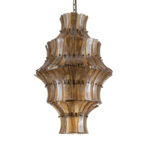 LAMPARA TECHO CRISTAL METAL DORADO 53x53x76 CM