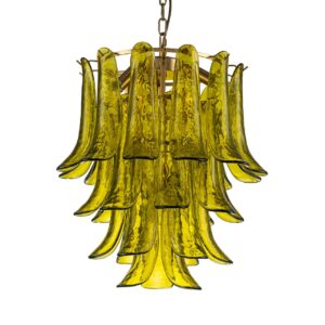 LAMPARA DE TECHO CRISTAL METAL VERDE 52x52x55 CM