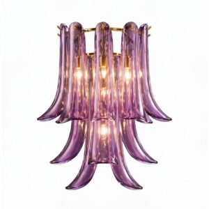 APLIQUE PARED CRISTAL METAL MORADO 41x25x43 CM