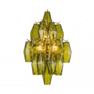 APLIQUE PARED CRISTAL METAL VERDE 30x18x50 CM