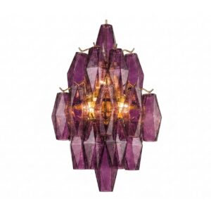APLIQUE PARED CRISTAL METAL MORADO 30x18x50 CM